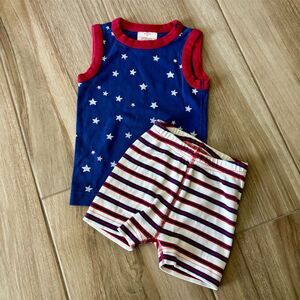 Hanna Andersson Kids Stars & Stripes Pajama Set Size 4-5 Multicolor